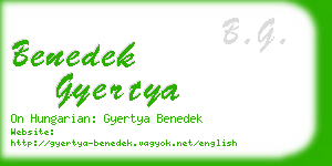 benedek gyertya business card